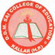 Dwarka Dass Memorial Sai College of Education - DDMSCE Logo - JPG, PNG, GIF, JPEG